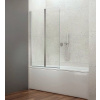 AQUALINE WILA 90cm vaňová zástena dvojdielna skladacia, chróm, sklo číre, AQ5742