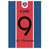 Superfutbal Maketa dresu PSG, modrá / bordová Rozmer: A2, Meno a číslo: Icardi 9