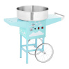 Stroj na cukrovú vatu s vozíkom - 52 cm - 1200 W - tyrkysová - Royal Catering RCZK-1200-BG