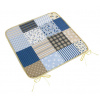 Bellatex Sedák Adéla hladký, Patchwork modrý - 40x40 cm