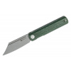 SENCUT Bronte Green Micarta Handle Gray Stonewashed 9Cr18MoV Blade SA08B