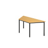 Konferenčný stolík, lichobežníkový tvar, 4 nohy, 1600 x 690 x 720 mm, buk/čierna farba