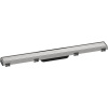 HANSGROHE RainDrain Match vrchná sada sprchového žľabu 70 cm, s výškovo nastaviteľným rámom, oceľ nerezová kartáčovaná, 56037800