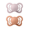 Bibs cumlíky kaučuk ortodonické 2 ks Couture 6-36 mesiacov Pink-plum-peach