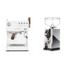 Ascaso Steel DUO PID PLUS, White&Wood + Eureka Mignon Specialita, CR chrome