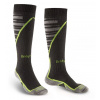 BRIDGEDALE Pánske lyžiarske ponožky SKI MIDWEIGHT MERINO PERFORMANCE OVER CALF gunmetal/stone - sivé Veľkosť: 48-50