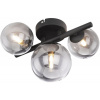 Globo Lighting Riha nástenná lampa 3x3.5 W čierna-dymová 56133-3W