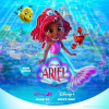 CUKROVÁ TLAČ jedlý obrázok na tortu Cukrová hmota Disney Junior Ariel + MENO