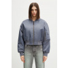 Anine Bing CROPPED LEON BOMBER - DARK GREY dámska bunda bomber