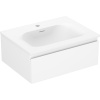 Mexen Orio, kúpeľňová skrinka 60 cm s umývadlom Vela, 1 zásuvka, biela matná, 91A10-06023-1-BF01-W23M01