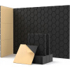 SAMOLEPIACE AKUSTICKÉ PANELY ŠESŤUHOLNÍKY 12 KS 30X30X0,9 CM ČIERNE ODHLUČŇOVACIE