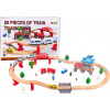 LeanToys Set Vlakové koleje Budovy dřevěných železničních vozů 88 El