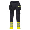 PORTWEST HI-VIS DX4 HOLSTER DX445 / Reflexné strečové nohavice, 16 vreciek - HV žltá/čierna UK 42/EU 58