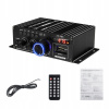 HIFI ZOSILŇOVAČ STEREO REPRODUKTOROV BLUETOOTH 5.0 AUDIO FM AUX SD USB AK45