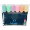 Sada zvýrazňovačov SCHNEIDER, 1-5 mm, SCHNEIDER ”Job Pastel”, 6 rôznych pastelových farieb Schneider