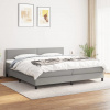 vidaXL Boxspring posteľ s matracom bledosivá 180x200 cm látka - Sivá - 68783-23589