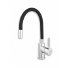Novaservis Dřezová baterie se silikonovým ramínkem černá/chrom 70710.0C