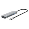 MANHATTAN Dokovací stanice USB-C 9v1, 1xHDMI, 2xUSB-C, 3xUSB, 1xRJ45, čtečka SD karet, šedá 190459