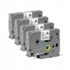 4-balenie Páska TZE-231 pre Brother P-Touch H107B H110 E110 12mm x 8m biela