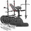 Hop-Sport Codybuilding Set 125 kg (146 kg železná záťažová sada +lavica a zdvih)