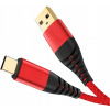 Kábel Nela-Styl USB - USB typ C 5 m červený