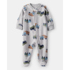 CARTERS CARTER'S Overal na zips fleece Sleep & Play grey Truck chlapec Variant: CARTER'S Overal na zips fleece Sleep & Play grey Truck chlapec 3m/veľ.62