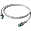Easylan CPP1OAAAAA0020 RJ45 sieťové káble, prepojovacie káble CAT 6A S/FTP 2.00 m sivá dvojžilový tienený, bez halogénov, samozhášavý 1 ks; CPP1OAAAAA0020