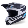 Prilba ALPINESTARS SUPERTECH S-M3 HEAT (strieborná/modrá/čierna matná) XS