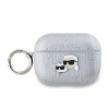 Karl Lagerfeld PU Embossed Karl and Choupette Heads Puzdro pre AirPods Pro 2 - Silver KLAP2PGKCPS
