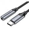 Vention BGMHA audio kábel 0,1 m 3.5mm USB Typ-C Šedá (BGMHA)