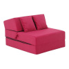Kondela, Skladací matrac/kreslo, 2v1, ružová magenta, PELOS