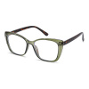 Techsuit Okuliare proti modrému svetlu Reflex PC (PC28016-C8) - Cat Eye - zelené KF2311402