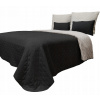 Prikrývka na posteľ - Post -palantný kontrast polyester 200 x 220 cm odtiene šedej (Dvojitá dvojitá posteľná posteľná posteľná prikrývka 200x220)