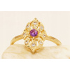 Krúžok gold 585 SKUTOČNÉ AMETYST, cubic Zirconia (Krúžok gold 585 SKUTOČNÉ AMETYST, cubic Zirconia)
