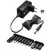 Adaptér NTS 300mA Univerzálny 3-12V, 3.6W, 1.8m kábel, konektory: DC, USB(mini, micro, A, C), čierny