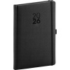 NOTIQUE - Diamante - týždenný diár 2026, čierny, A5, 15 × 21 cm