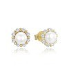 MINET JMAS7054GE00 - MINET Pozlacené stříbrné náušnice s přírodními perlami a zirkony