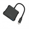 FIXED HUB Quadri, 5-portový hliníkový USB-C, 140W, PD 3.1, vesmírne čierna FIXHU-QR-BK