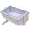 Dětská kolébka bílá - 90x41cm s kompletní výbavou Toro Barva soupravy: Toro šedá
