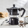 BIALETTI Moka Express pre 3 šálky espressa (3 tz) čierna - hliníkový tlakový kávovar