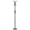 Autronic Vešiak stojanový, výška 182 cm, kovová konštrukcia, čierny matný lak, nosnosť 10 kg 80001-06B BK