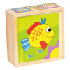 VIGA Drevené obrázkové kocky malé - Rybka