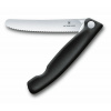 Victorinox 6.7833.FB SwissClassic zatvárací nôž na zeleninu 11 cm, čierna