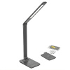 AppleMix Stolná lampa SOLIGHT + 10W bezdrôtová nabíjačka Qi - USB-A + napájací adaptér EÚ - sivá