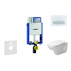 Geberit Kombifix - Modul na závesné WC s tlačidlom Sigma50, alpská biela + Duravit D-Code - WC a doska, Rimless, SoftClose 110.302.00.5 NH8