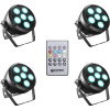 Cameo ROOT PAR 6 SET 1 LED PAR svetlomet Počet LED: 6 12 W čierna; CLROOTPAR6SET1