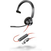 Monofónna náhlavná súprava Poly Blackwire 3310 MS USB-C/A 8X216AA