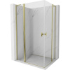 MEXEN/S - Mist L Duo sprchovací kút dvere krídlové 120 x 115, transparent, zlato 8A4L-120-115-50-00