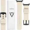 Kožený remienok pre Samsung Galaxy Watch Ultra štýlový 24 mm Béžový MOVEAR