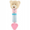 Teddies Pískátko/hryzátko medveď plyš 23cm béžovej na karte v sáčku